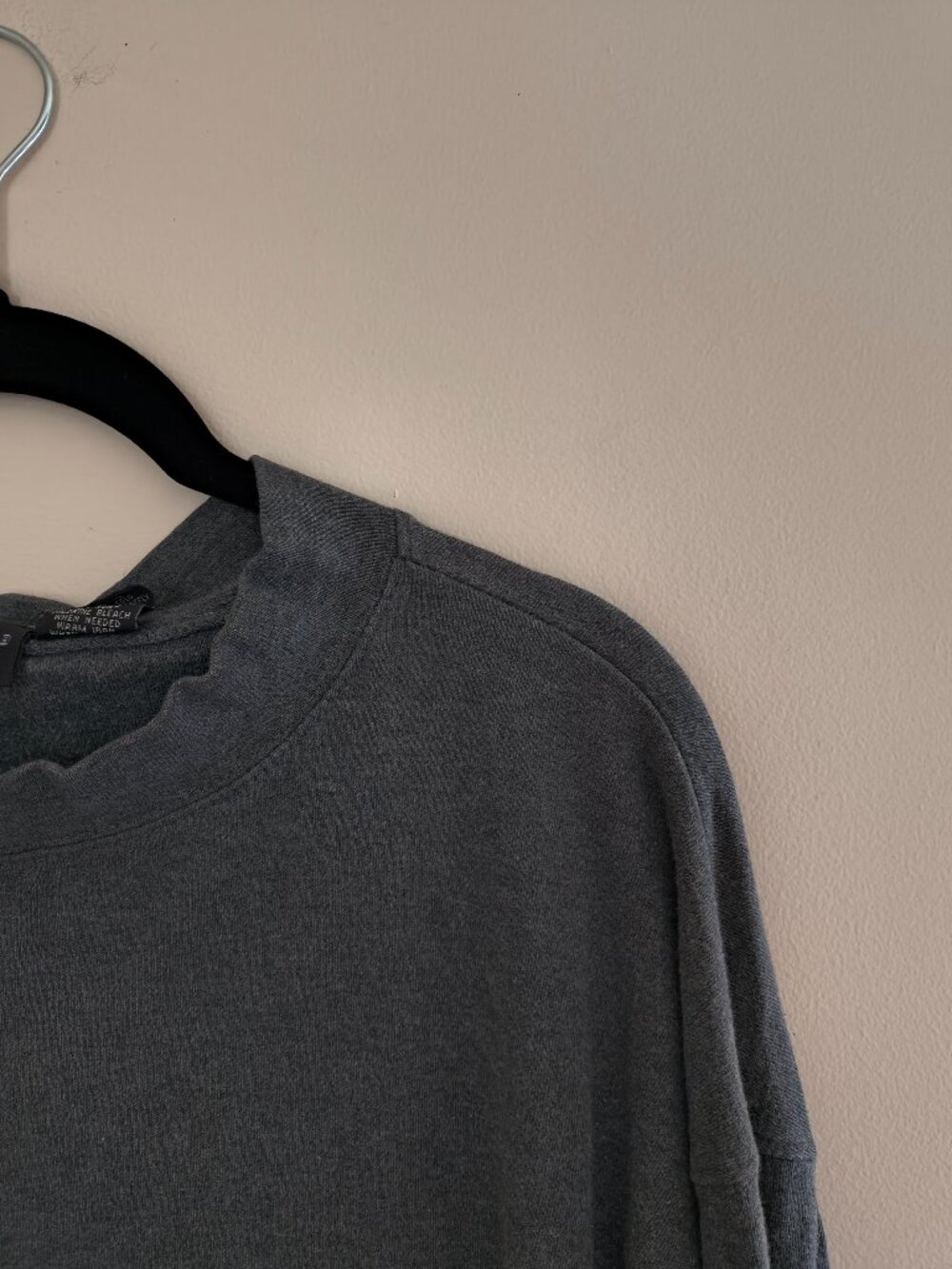 Croft & Barrow Dark Gray Mock Neck Top